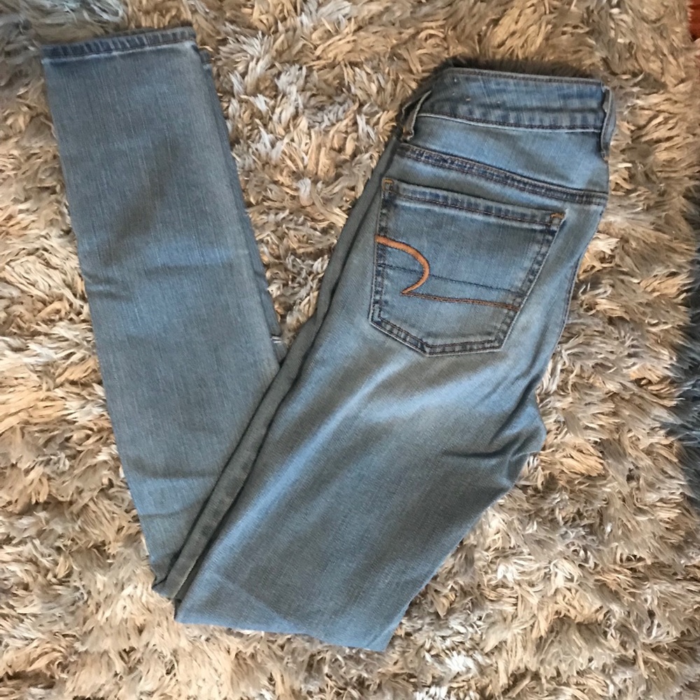 American eagle light wash jeggings